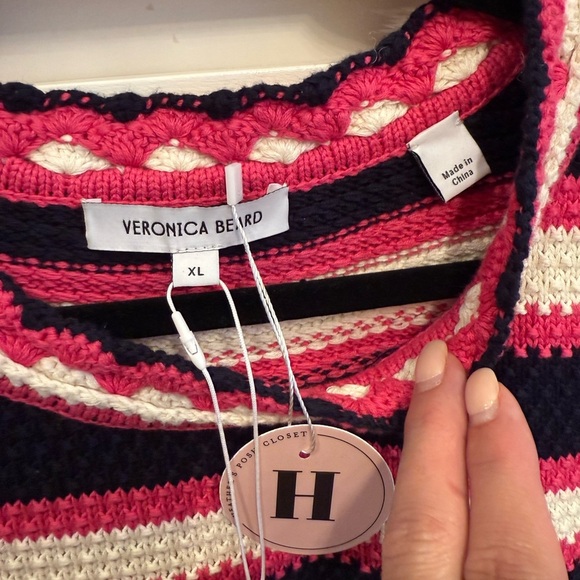 Striped Pink and Black Sleeveless 100% Cotton Top, Brand New with Tags! - Picture 8 of 10